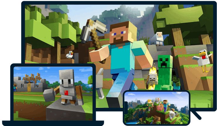 Minecraft op allerlei apparaten.