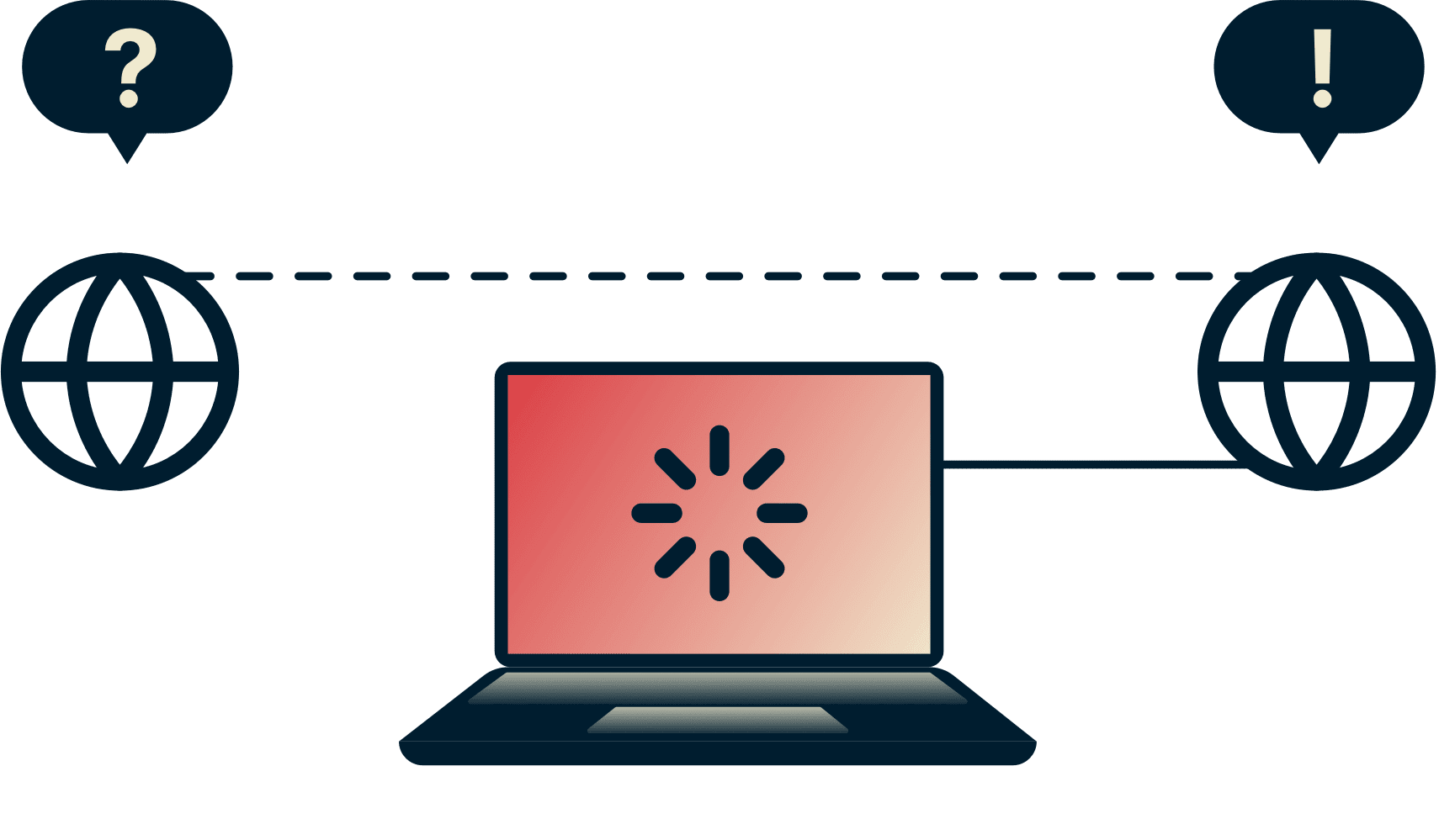 Hva er peering? Diagram som viser to Internett-leverandører som begrenser hastigheten til en bærbar PC som strømmer video.