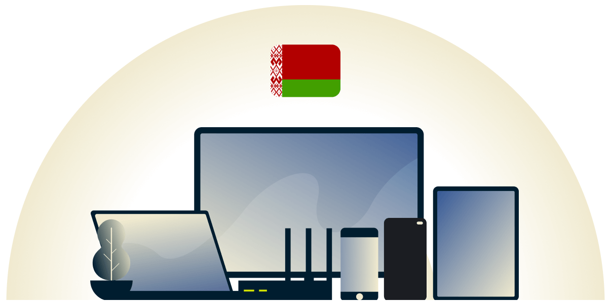 VPN pour la Biélorussie protégeant une variété d'appareils